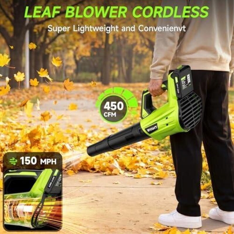 Cordless Leaf Blower with Battery and Charger, 68% Off