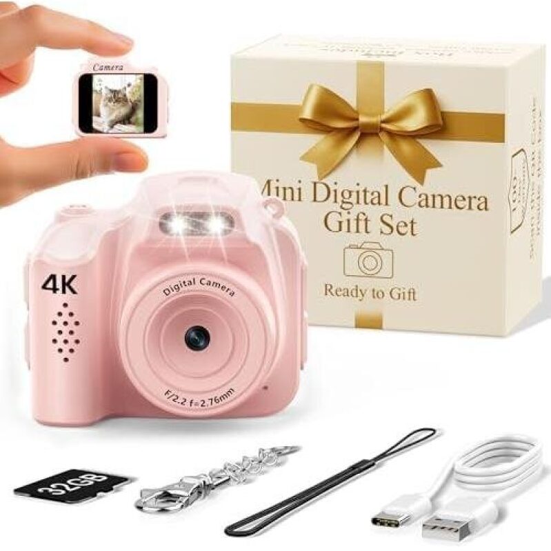 FLATIC 4K 32GB Retro Mini Keyring Camera - 50% Discount