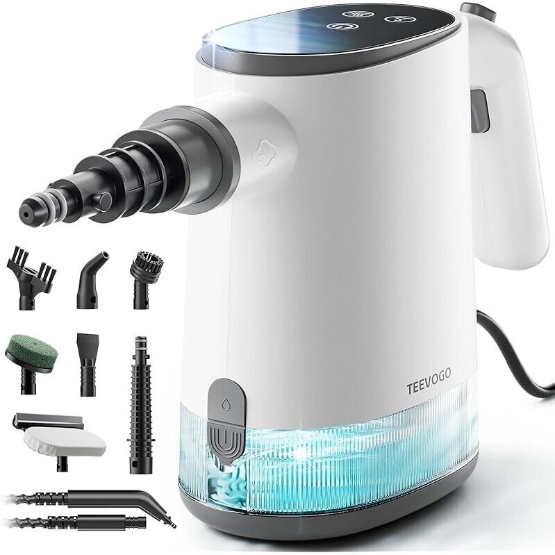 Teevogo Handheld Steam Cleaner: 1200W Fast Heating, Versatile Cleaning Solution