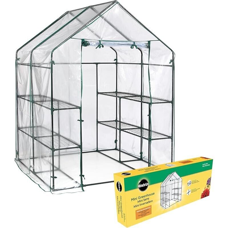 Miracle-GRO Outdoor Mini Walk-in Greenhouse Plant Tent - Extend Your Growing Season