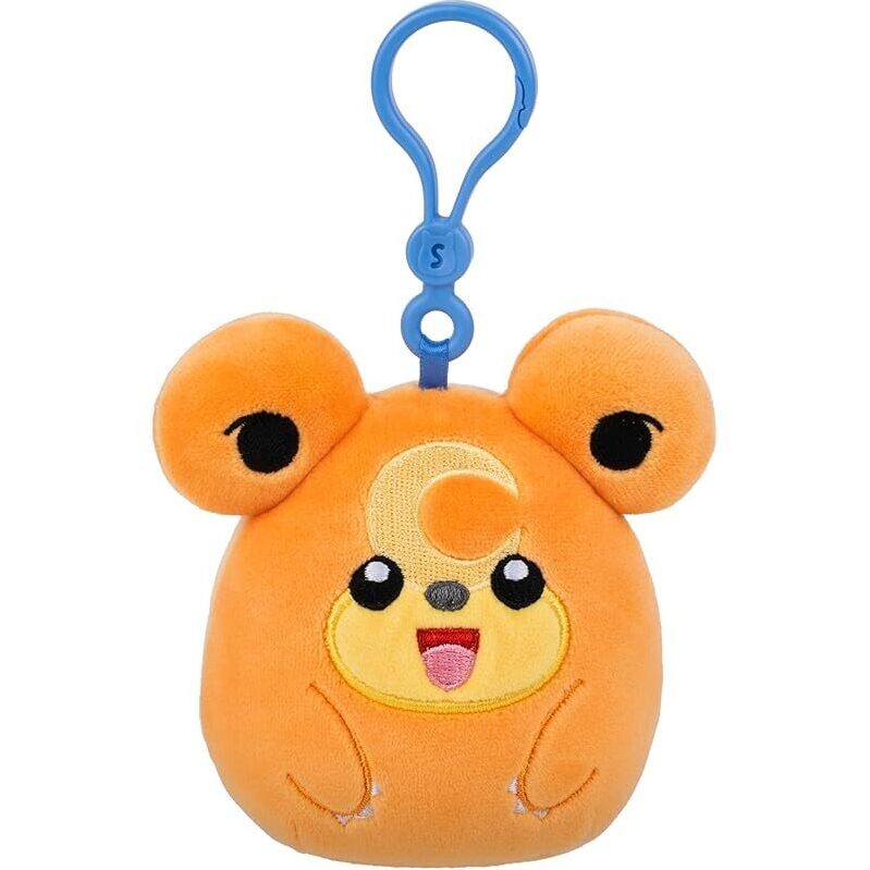 Squishmallows Pokemon Teddiursa Clip Plush - Ultrasoft and Durable