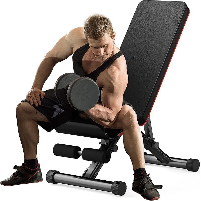 Adjustable Weight Bench with 795 LBS Capacity - Versatile Home Gym Bench