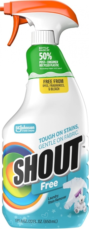 Shout Free Laundry Stain Remover Spray - Active Enzyme Formula
