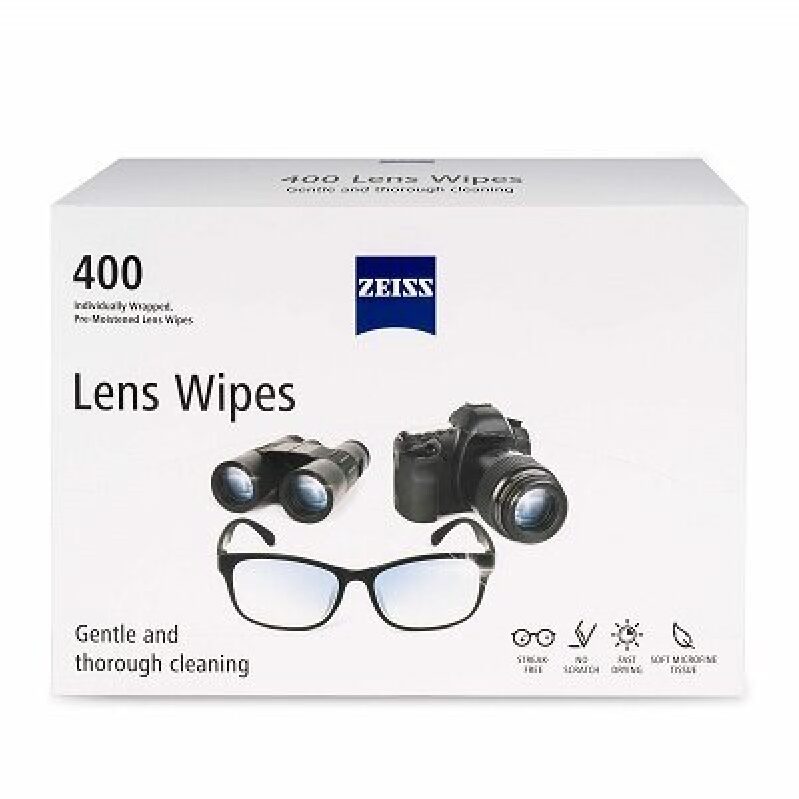 Zeiss Lens Wipes - 400 Pack, Gentle & Thorough Cleaning