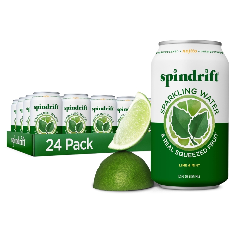24-Pack Spindrift Sparkling Water Nojito Flavored 12oz