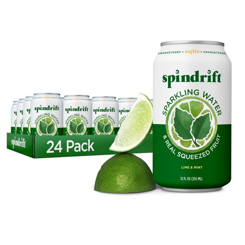 24-Pack Spindrift Sparkling Water Nojito Flavored 12oz