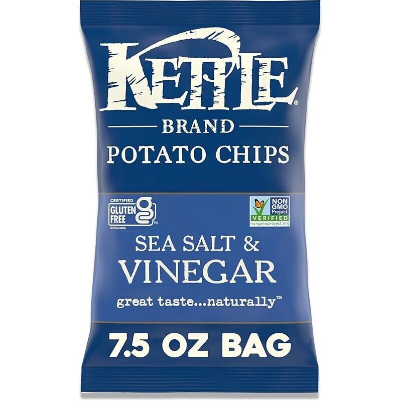 Kettle Brand Sea Salt & Vinegar Kettle Potato Chips, 7.5oz