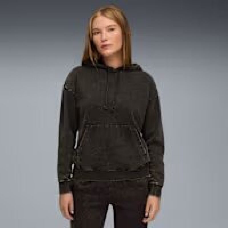 PUMA Elevated Essentials Acid Wash Women's Fleece Hoodie - Casual Comfort with Sport-Inspired Style