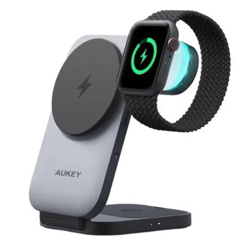 Aukey MagFusion Z 3-in-1 Qi2 Foldable Magnetic Charging Station