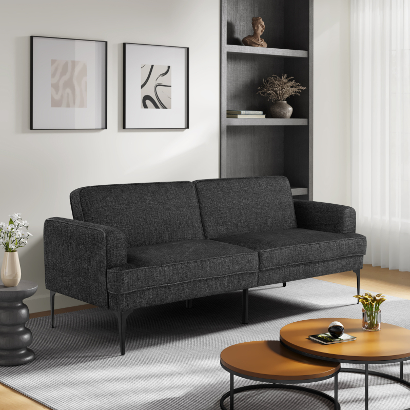 Serta Princeton Modern Convertible Sofa with Full Size Sleeper