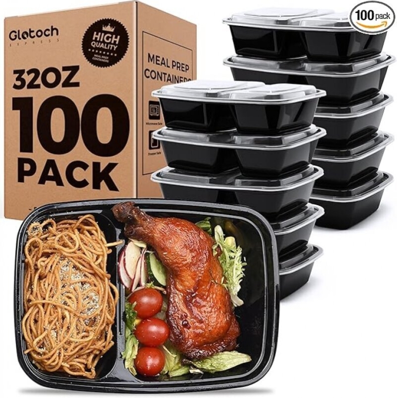Bulk 100 Pack 32 oz Meal Prep Containers - Ideal for Takeout and Storage