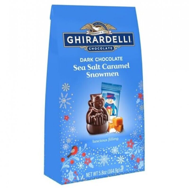 Ghirardelli Dark Chocolate Sea Salt Caramel Snowmen - Festive Treat