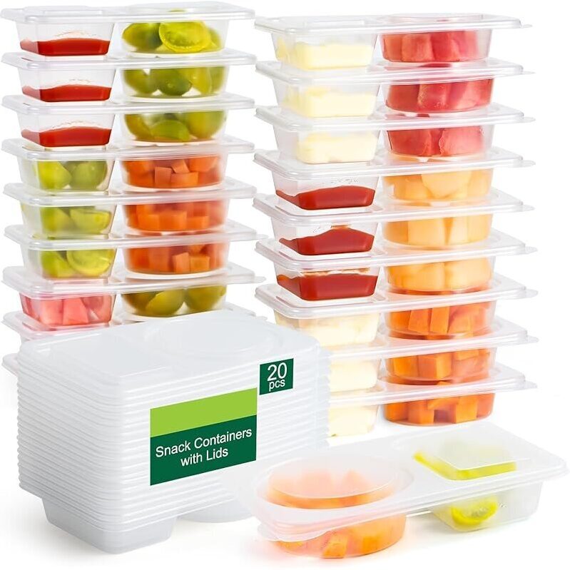 20 Set BPA-Free Snack Containers with Lids - Perfect for Meal Prep