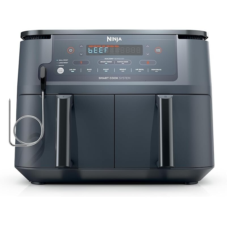Ninja Foodi 10QT 10-in-1 XL 2-Basket Air Fryer DZ550GY - Smart Cooking Made Easy