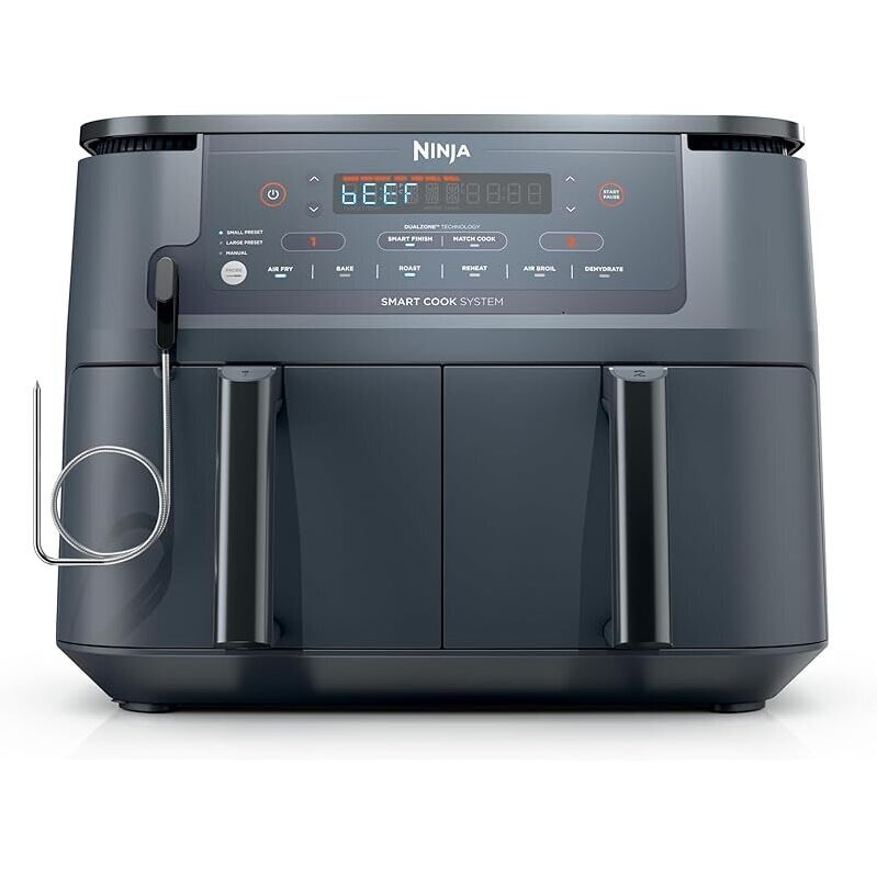 Ninja Foodi 10QT 10-in-1 XL 2-Basket Air Fryer DZ550GY - Smart Cooking Made Easy