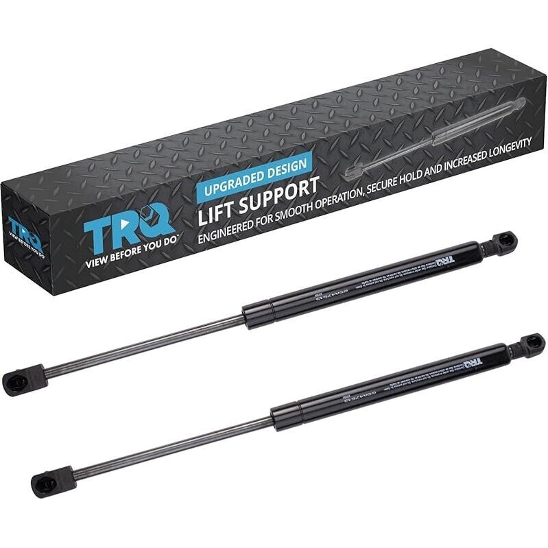 TRQ Driver & Passenger Side Back Glass Lift Support Shock Strut Set
