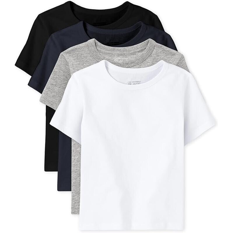 4-Pack Toddler Boys Basic Short Sleeve Tee - Essential Basics for Little Ones
