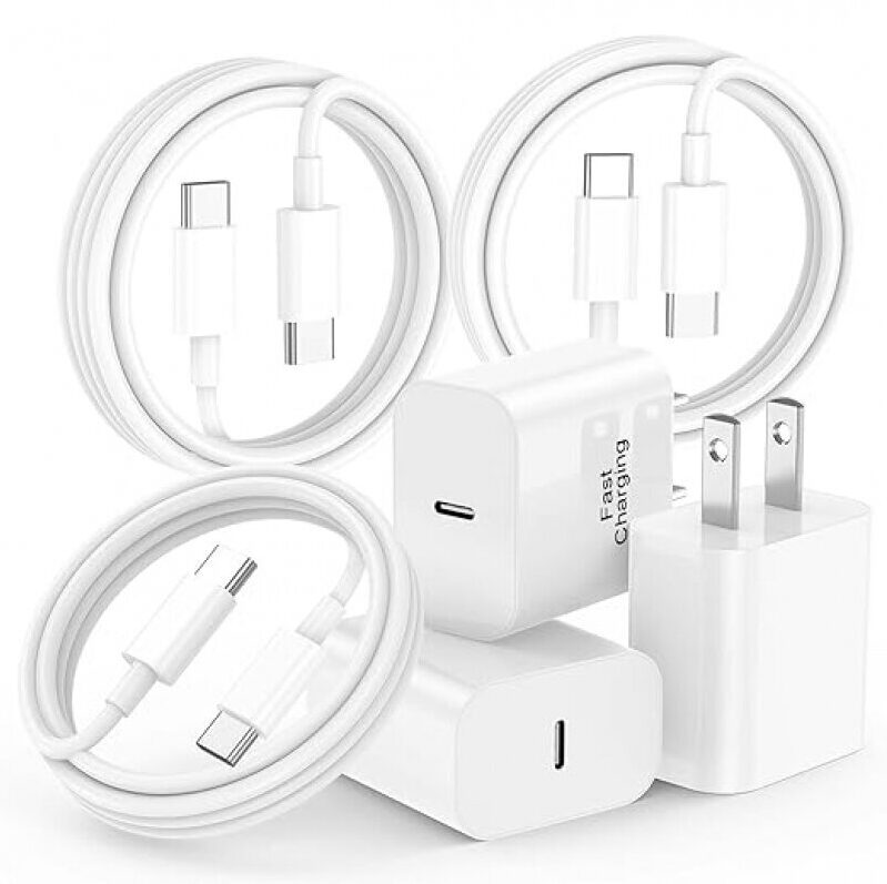 Efficient 3-Pack USB C Charger for iPhone, iPad, and More - Fast Charging Solution