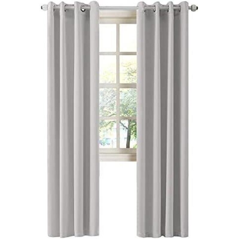 Double-Layer Thermal Curtains with Eyelet Rings - 50% Discount