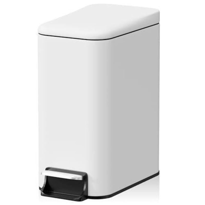 Sleek 6L Stainless Steel Bathroom Trash Can - 50% OFF