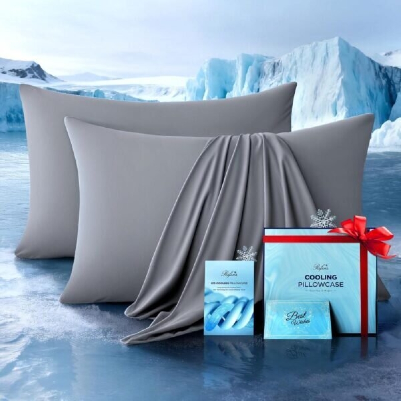 Ultra-Chill Cooling Pillowcase Set of 2 for Hot Sleepers - 50% Off