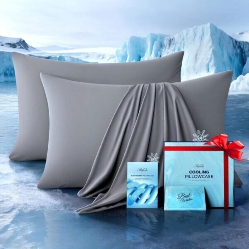 Ultra-Chill Cooling Pillowcase Set of 2 for Hot Sleepers - 50% Off