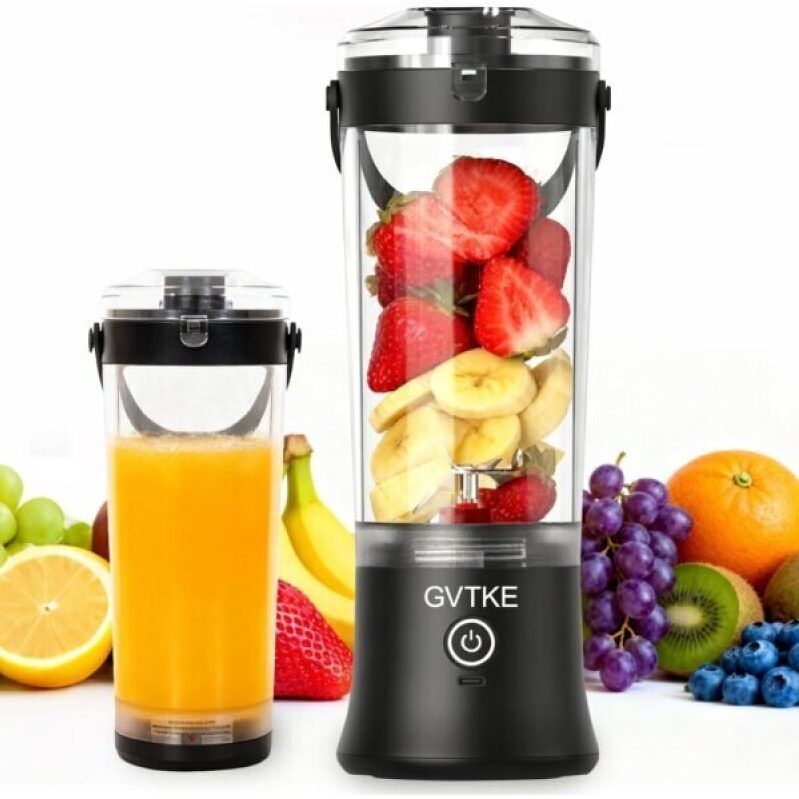 Powerful GVTKE Portable Blender: Dual Mode, 18000RPM, 20Oz Cup, Perfect for Smoothies and Travel