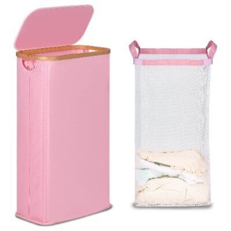 63L Narrow Lidded Laundry Hamper - Smart Storage Solution