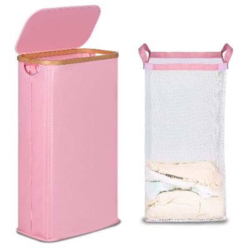 63L Narrow Lidded Laundry Hamper - Smart Storage Solution