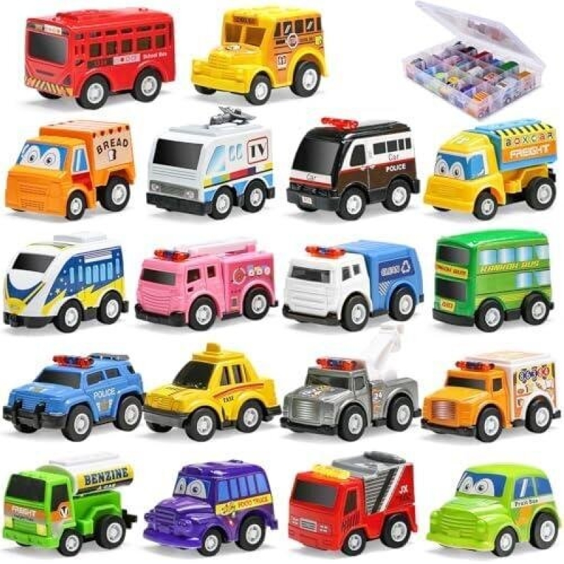 18-Piece Pull-Back Mini Cars Set with 50% Discount - Perfect for Playtime