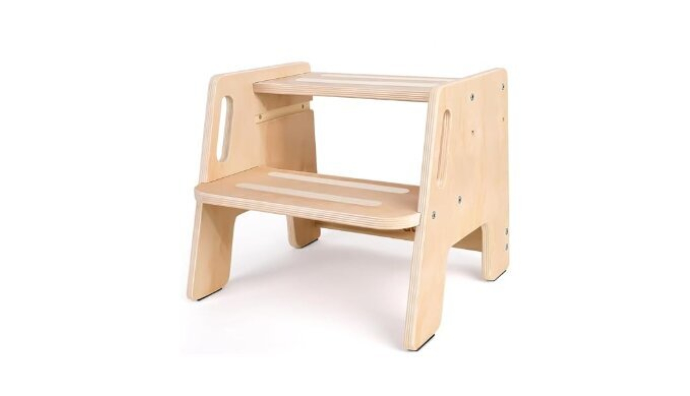 Height-Adjustable Toddler Step Stool for Kids - Ideal for Bathroom and Kitchen
