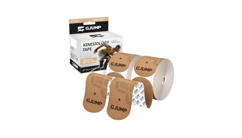 GJUMP Kinesiology Tape, 40 Count Precut Strips for Muscle Strain Relief & Joint Support