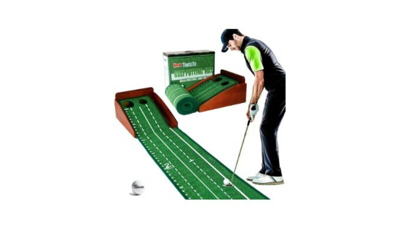 Premium TiwisTe Putting Green - Indoor Golf Mat with Automatic Ball Return