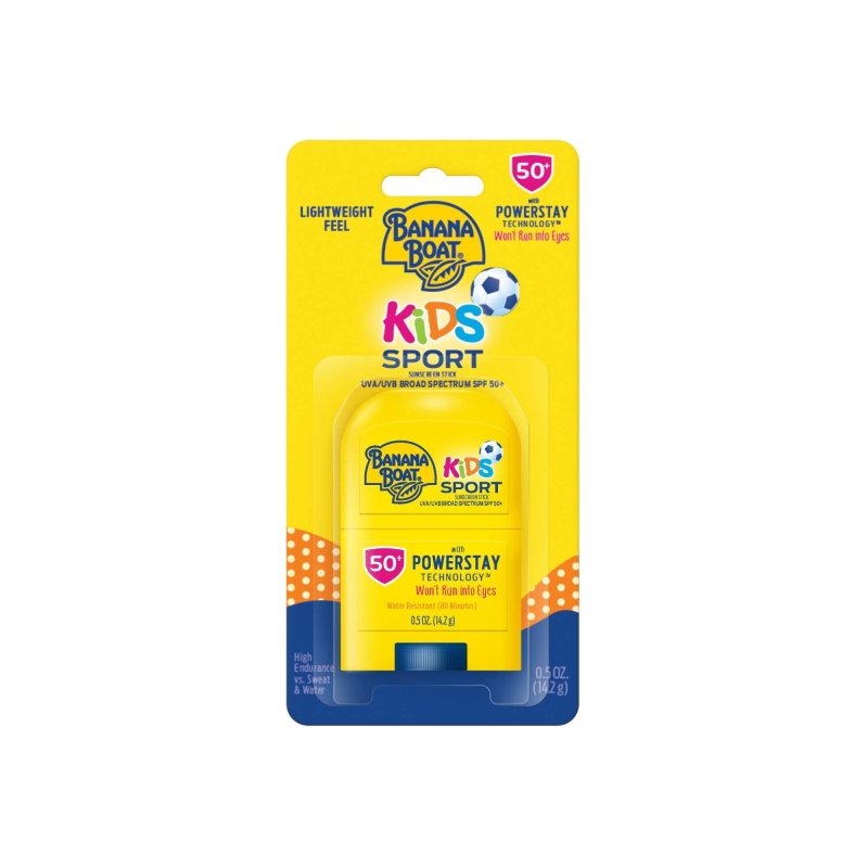 Banana Boat Kids Sport Sunscreen Stick SPF 50 - Travel-Size Sun Protection