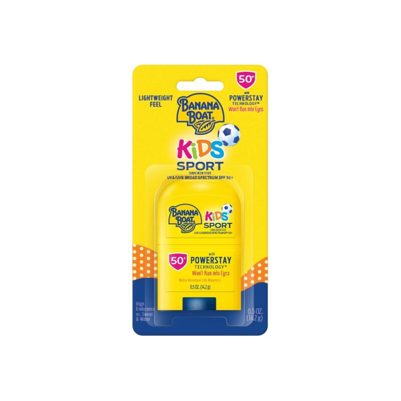 Banana Boat Kids Sport Sunscreen Stick SPF 50 - Travel-Size Sun Protection