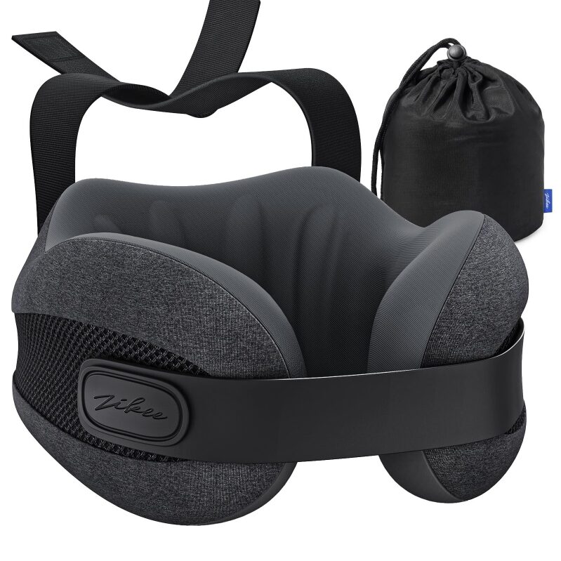 ZIKEE Dual-Layer Memory Foam Neck Pillow for Travel - Ultimate Comfort and Support