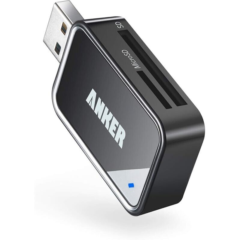 Anker USB 3.0 Micro SD Card Reader - Dual Slot, High-Speed Transfer
