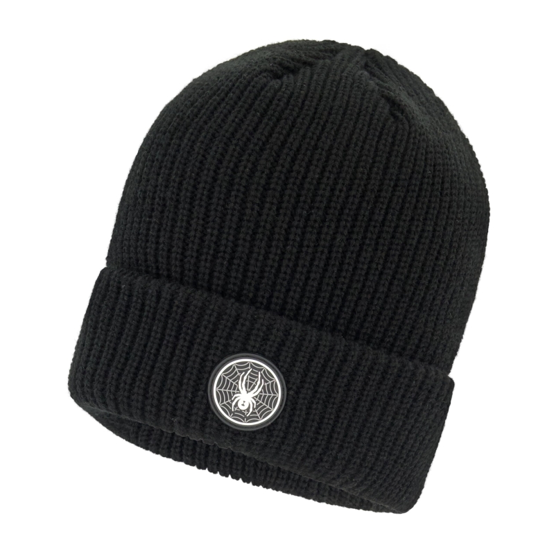 Spyder Men's Fleece Lined Cuff Logo Beanie - Warm, Comfortable & Stylish