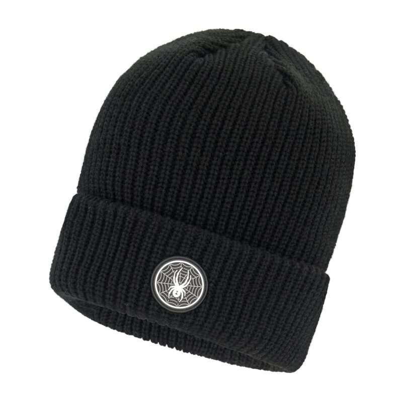 Spyder Men's Fleece Lined Cuff Logo Beanie - Warm, Comfortable & Stylish