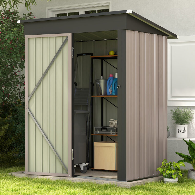 Patiowell Classic 5ft x 3ft Outdoor Storage Shed Metal Shed