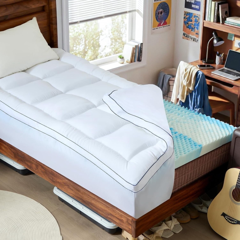 Upgrade Your Sleep with NicePlus Dual Layer Memory Foam Mattress Topper