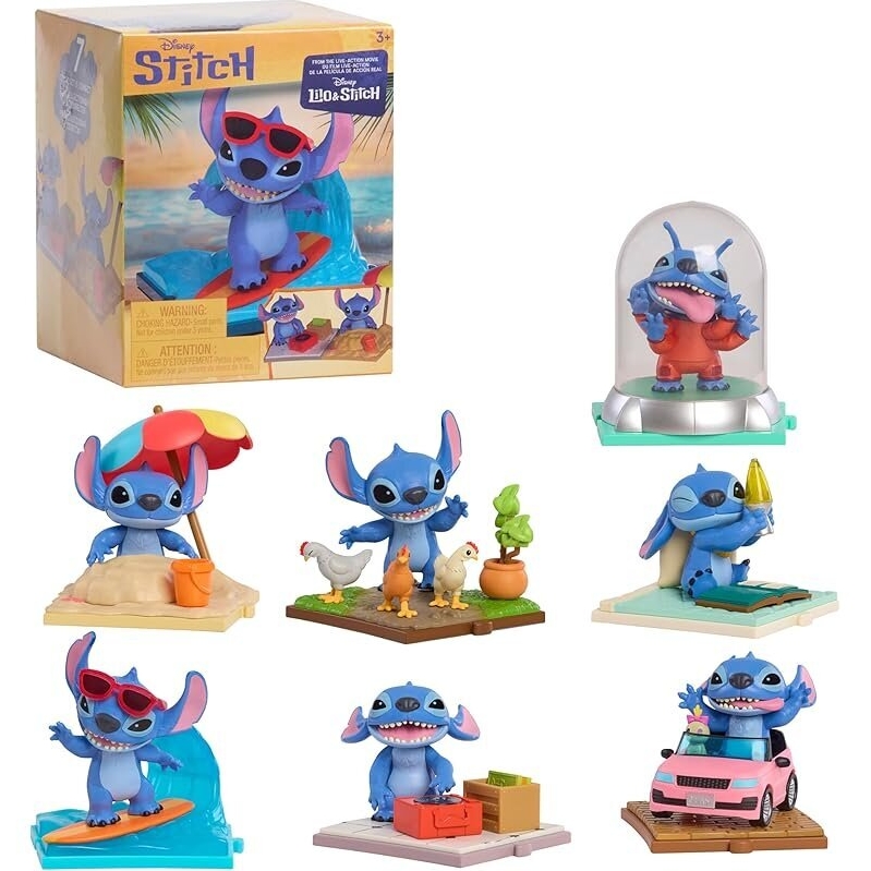 Disney Stitch Live-Action Movie Time 3-inch Collectible Figures Set