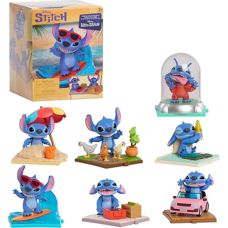 Disney Stitch Live-Action Movie Time 3-inch Collectible Figures Set