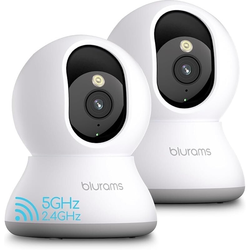 2-Pack Blurams 2K 5G Pet Cameras with Dual-Band Wi-Fi - Smart Home Security