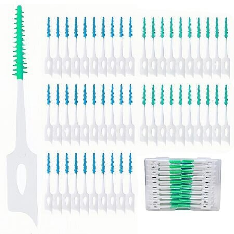 300-Count Maoerdentaal Dual Use Silicone Interdental Brushes - Affordable Oral Care