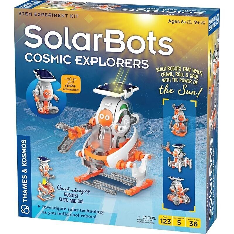 SolarBots Cosmic Explorers STEM Experiment Kit - Build Solar-Powered Robots