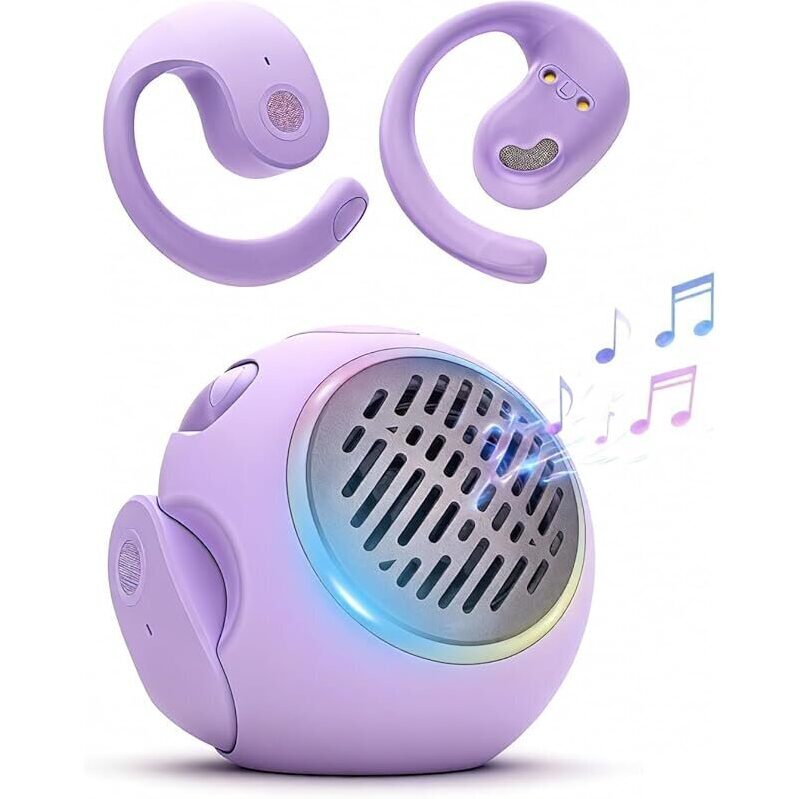 Portable Bluetooth Speaker with Bone Earbuds - Perfect for Kids