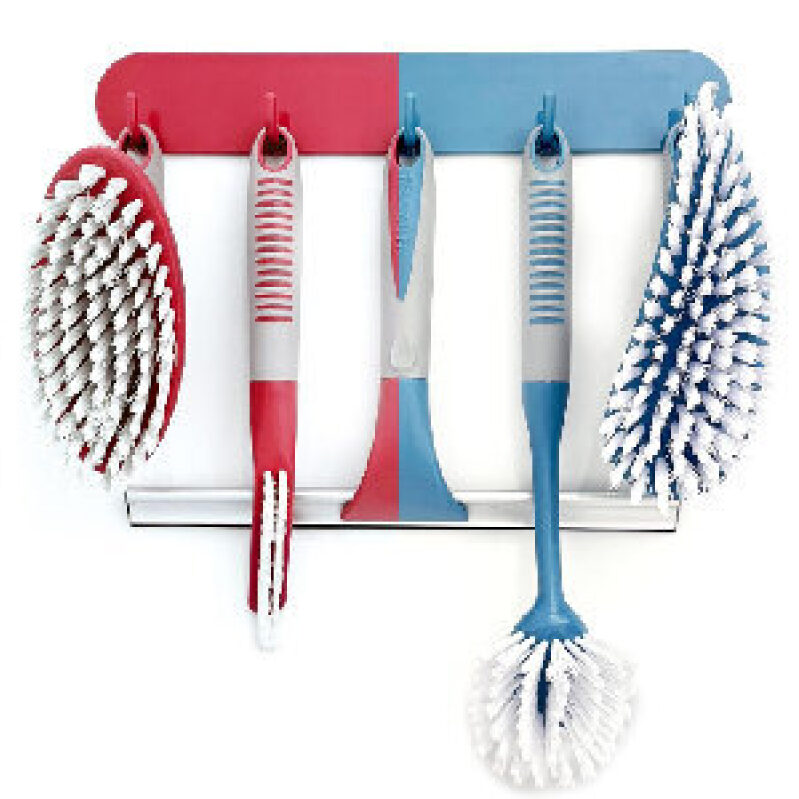 Complete Trazon Shower Brush Set - 6-Piece Utility