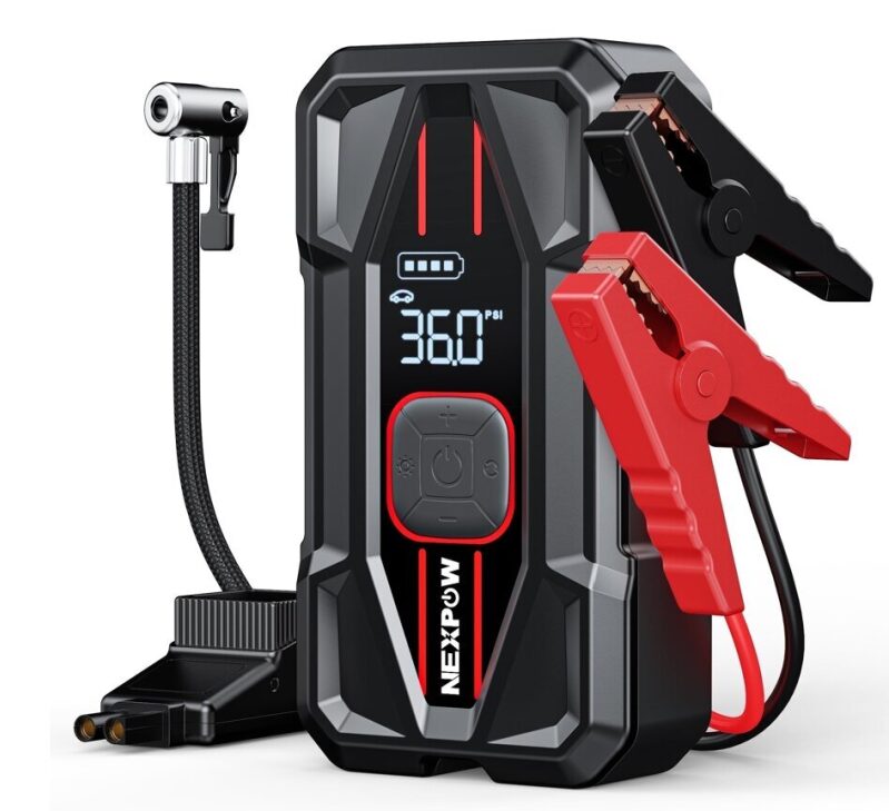 NEXPOW 3000A Portable Car Jump Starter with Air Pump - 12V, 150PSI, PD 30W Fast Charging