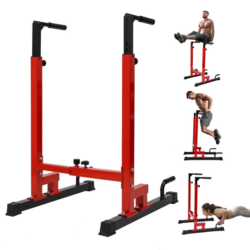 Yes4All Dip Stand 500 LBS Capacity, 80 Levels Adjustable Dip Bars